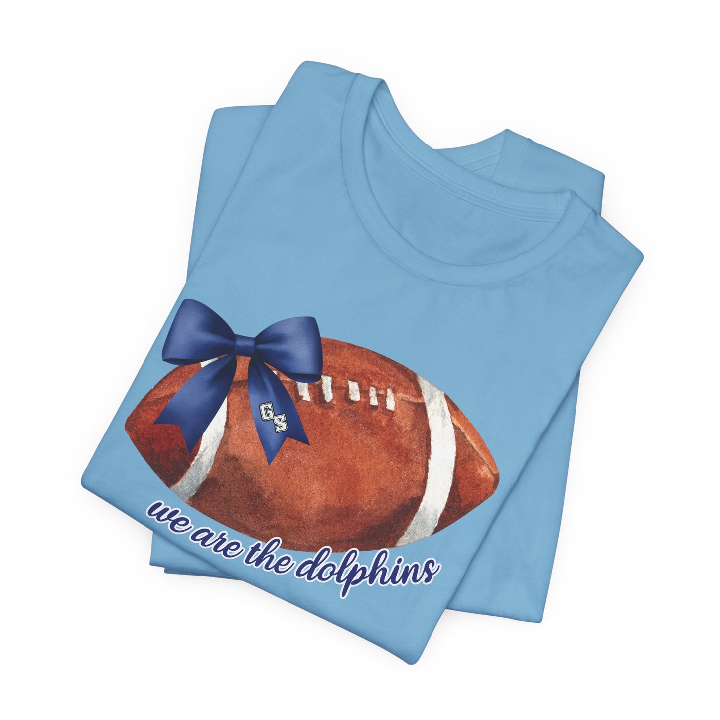 Adult Dolphins Coquette Football Tee