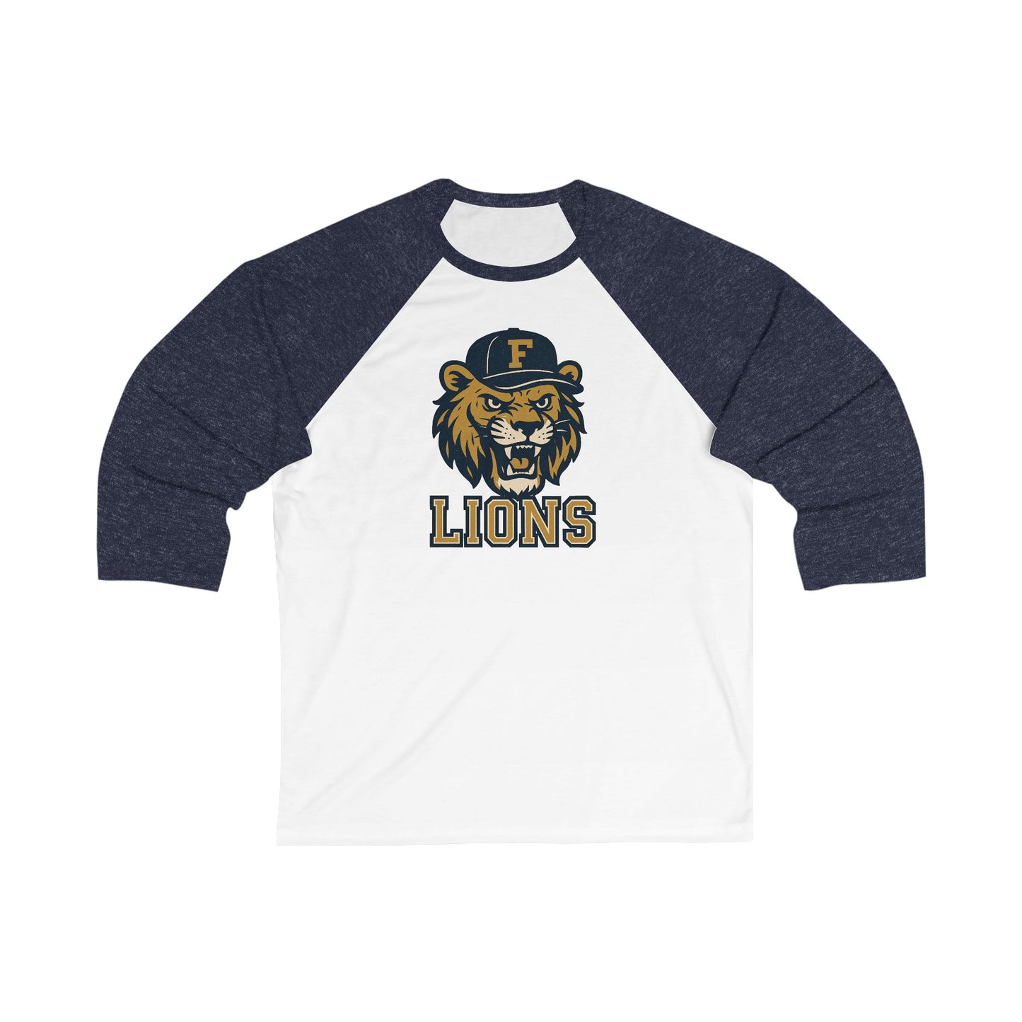 Adult Retro Roaring Lions Baseball Tee - Bella Canvas