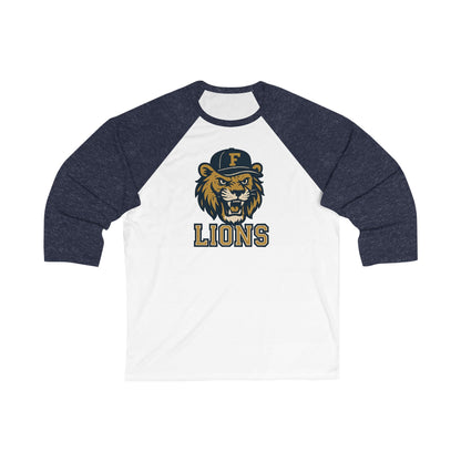 Adult Retro Roaring Lions Baseball Tee - Bella Canvas