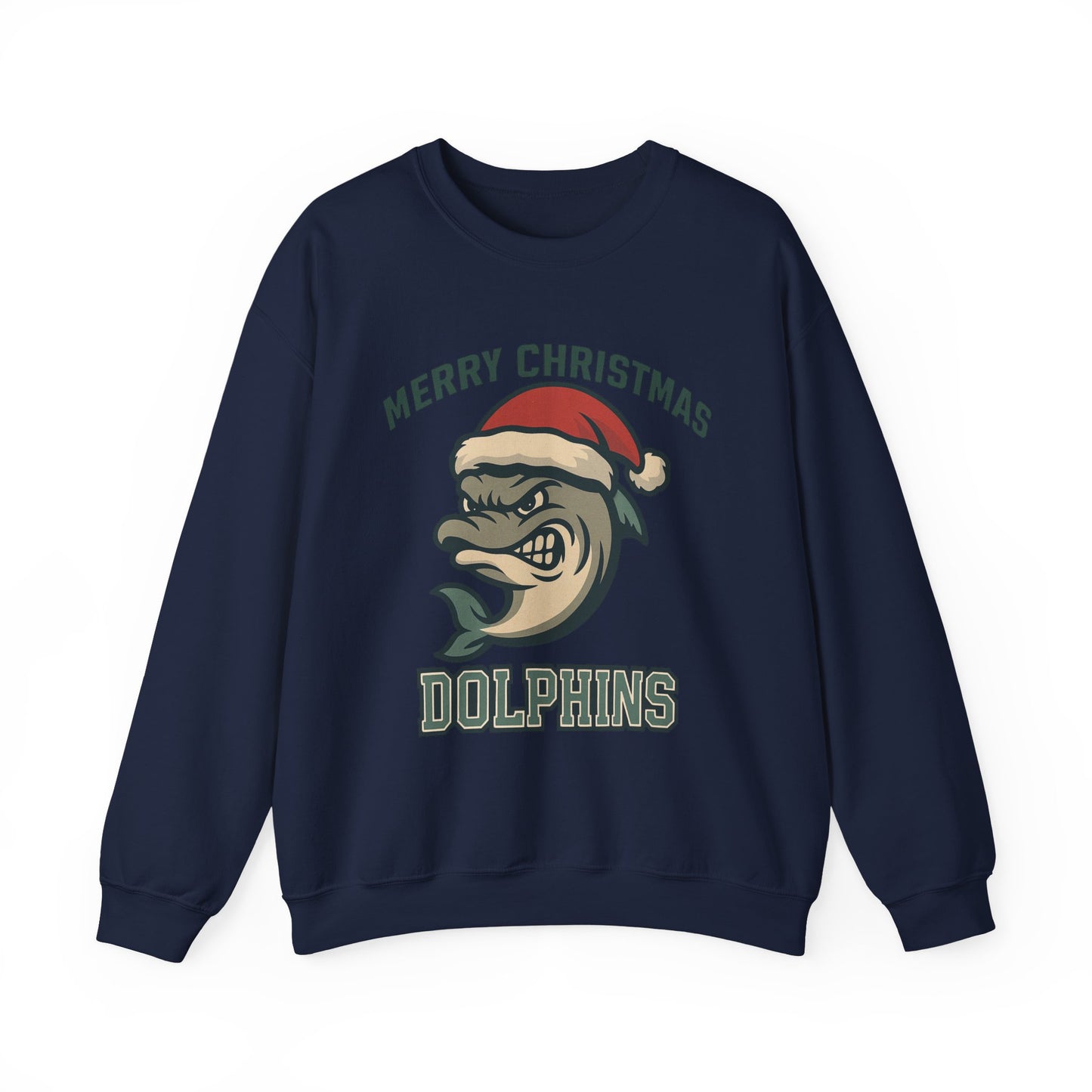 Merry Christmas Dolphins Sweatshirt - Gildan