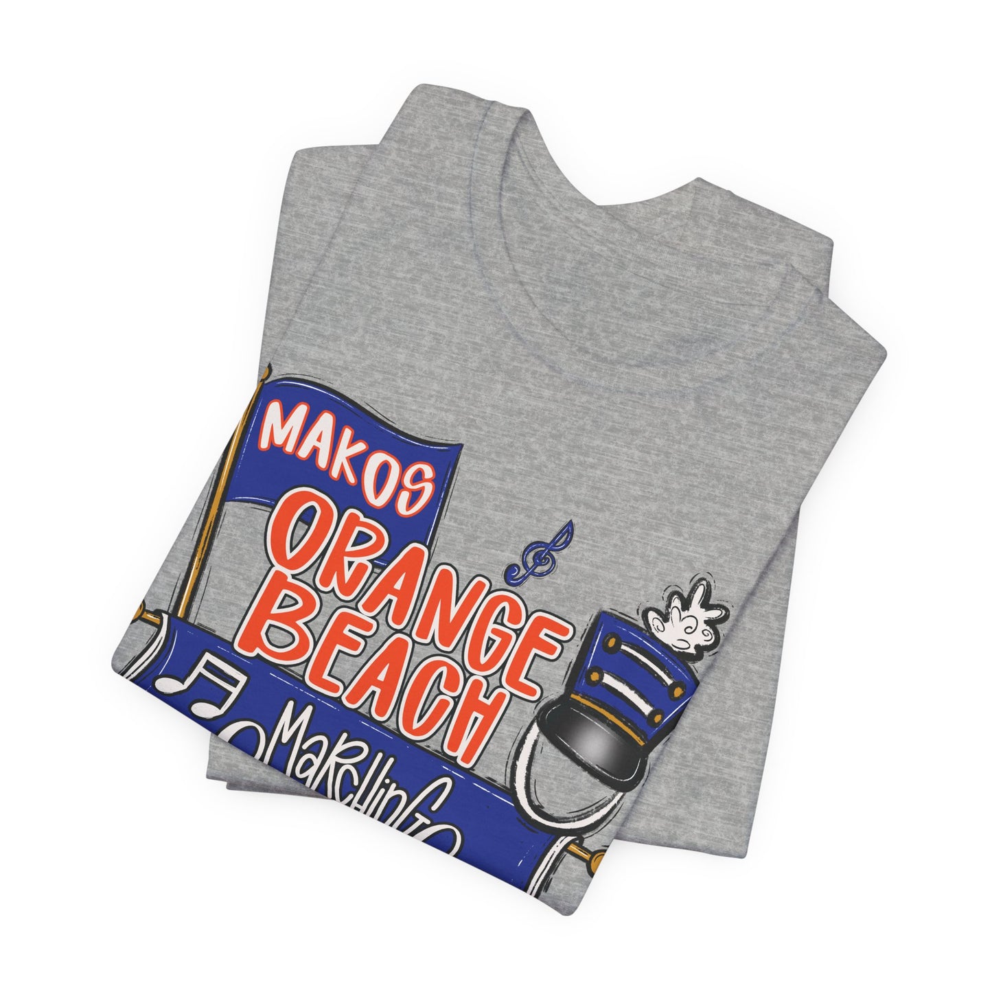 Adult Orange Beach Marching Band Tee - Bella Canvas