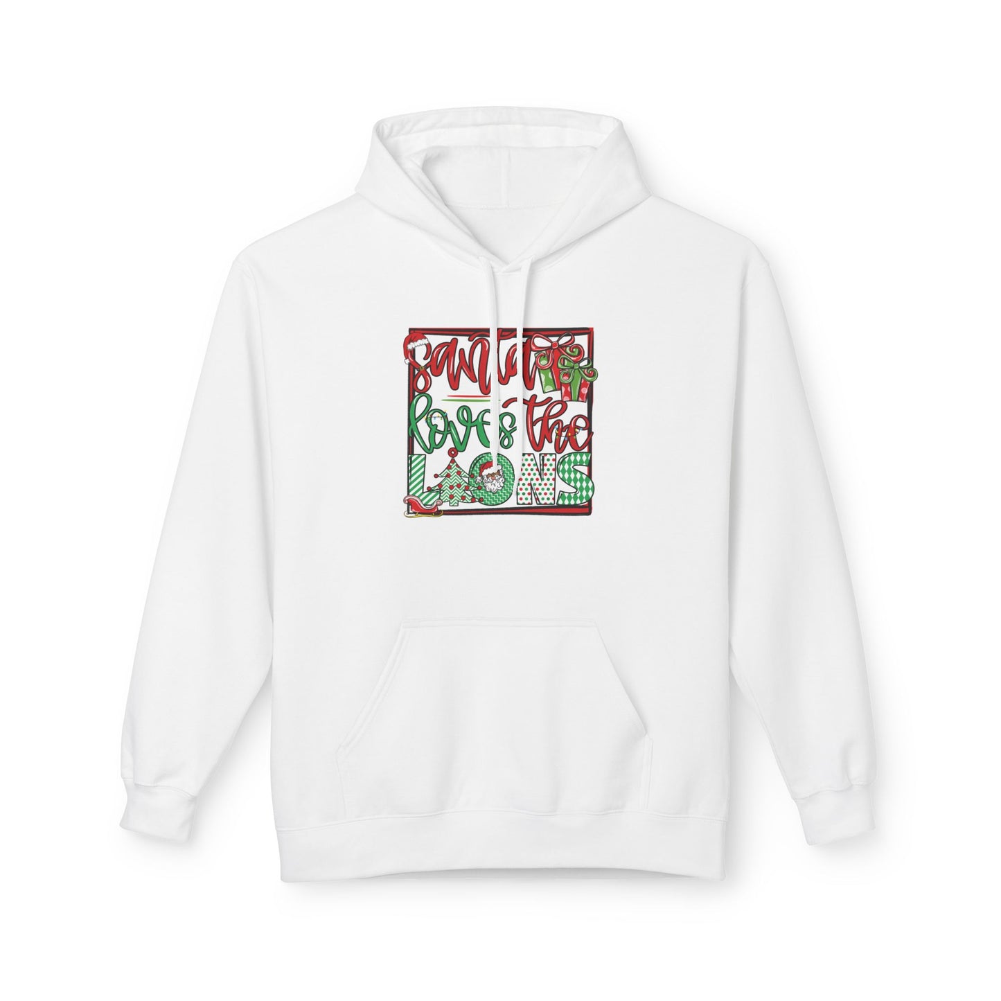 Adult Lions Christmas Hoodie - Gildan