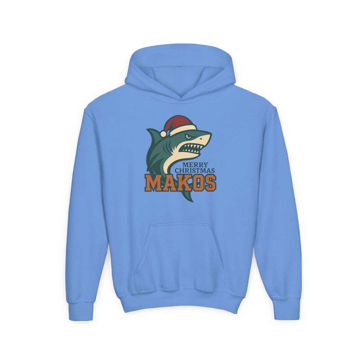 Youth Makos Christmas Hoodie — Merry Christmas Shark Holiday Sweatshirt