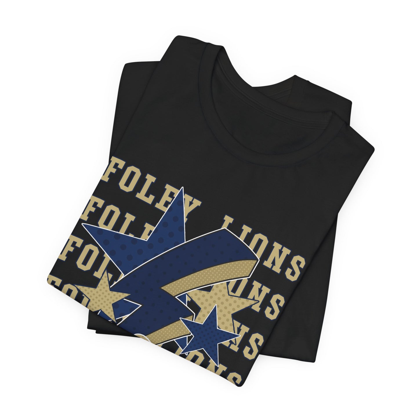 Foley Lions Hearts, Stars, Lightning Tee - Bella Canvas