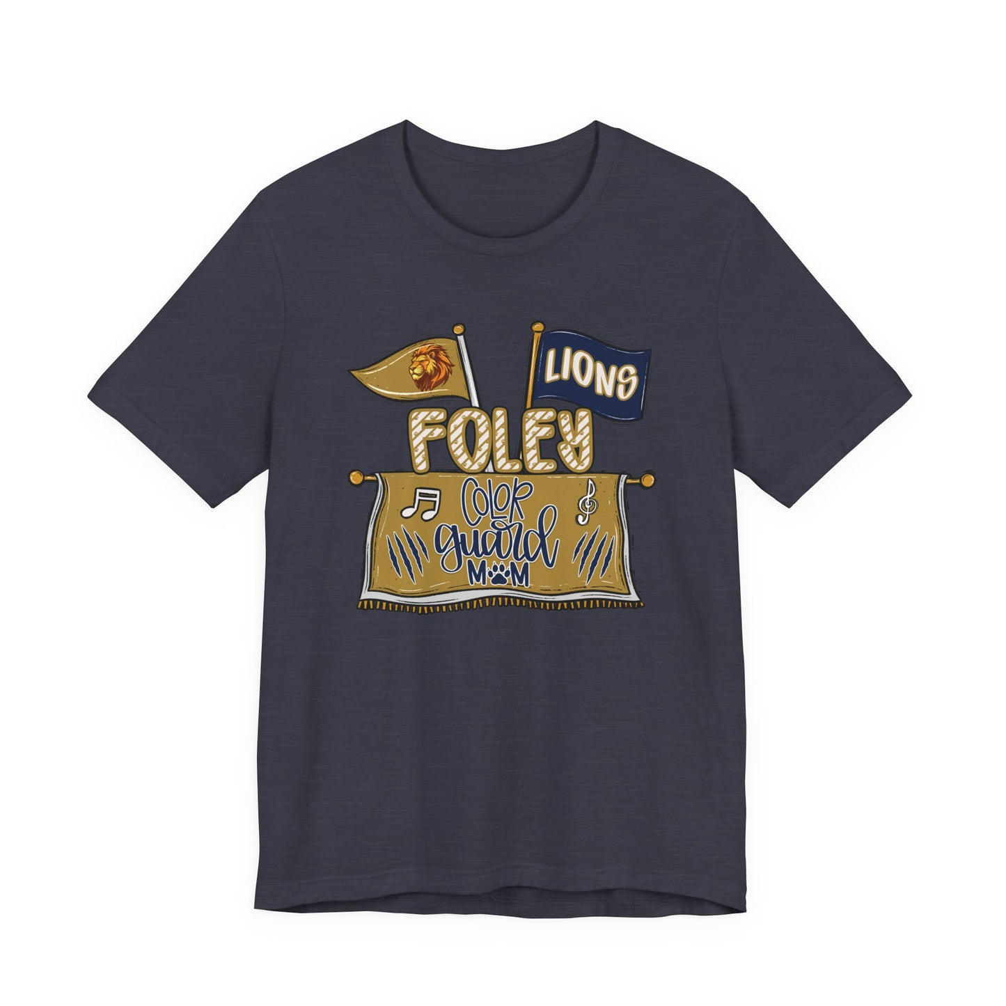 Adult Lions Color Guard Mom Tee - Bella Canvas