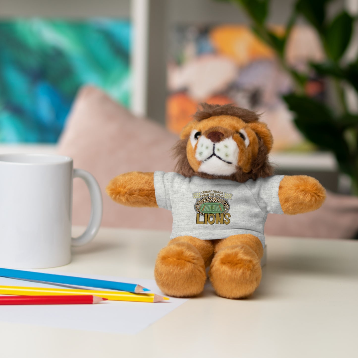 Stuffed Lion with Friday Night Lights Tee
