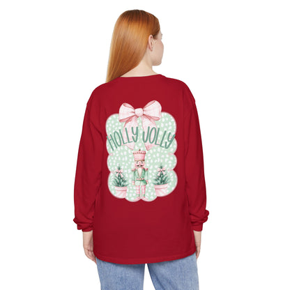 Holly Jolly Long Sleeve Tee - Comfort Colors