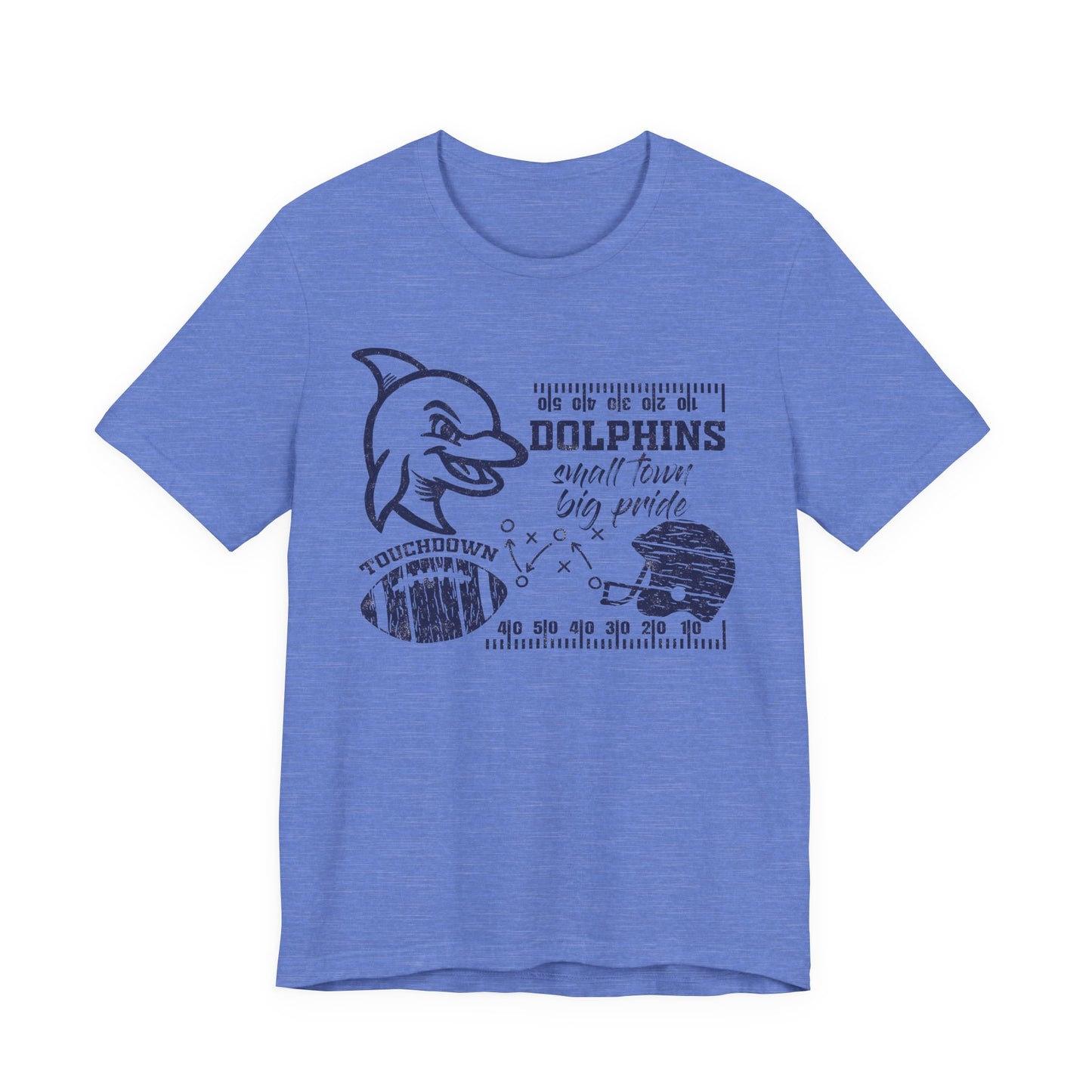 Adult Dolphin Football Tee - Bella Canvas