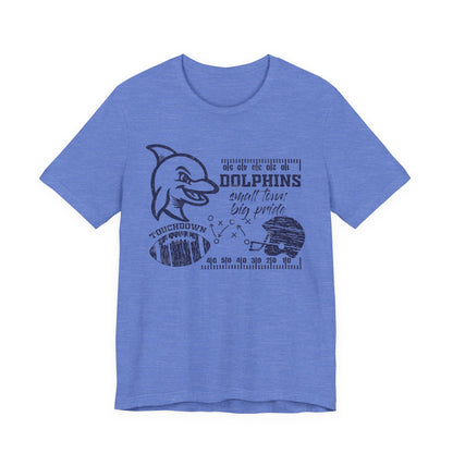 Adult Dolphin Football Tee - Bella Canvas