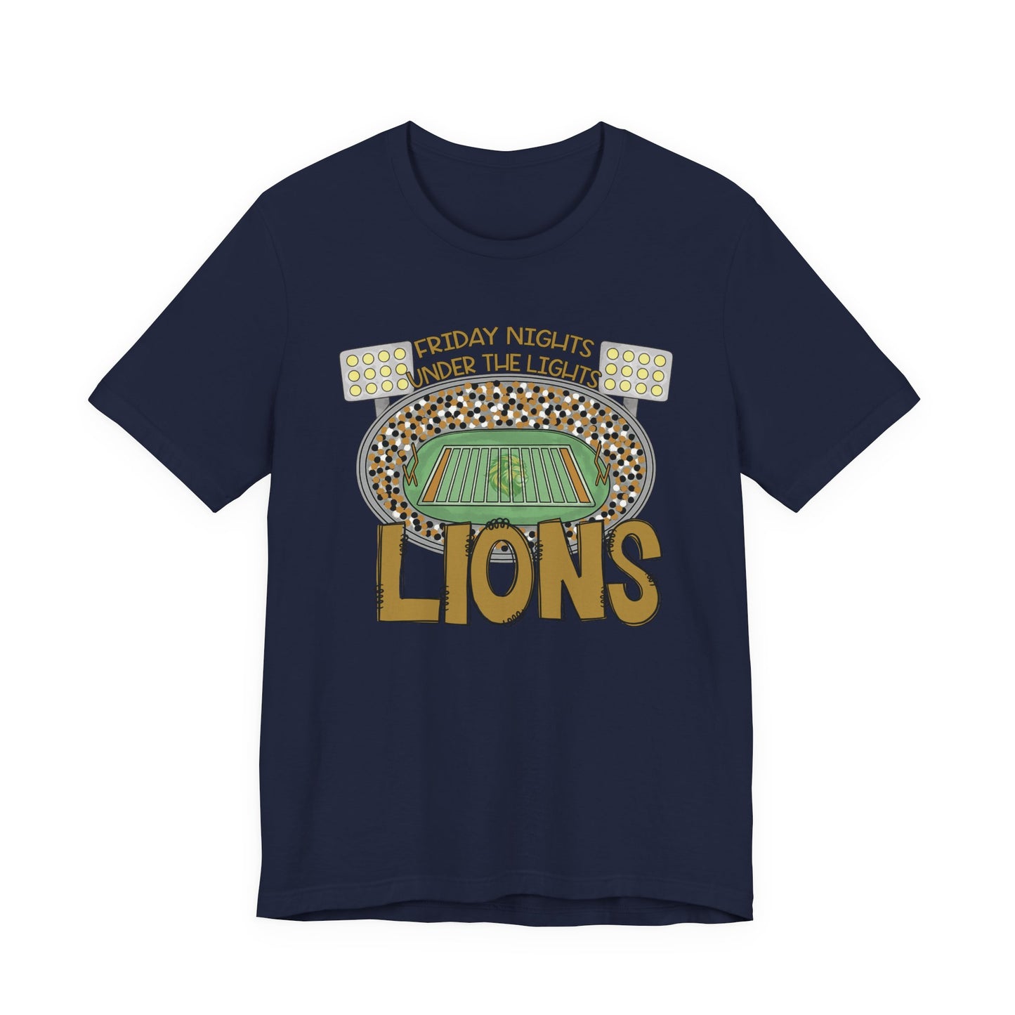 Adult LionsFriday Nights Under the Lights Tee - Bella Canvas