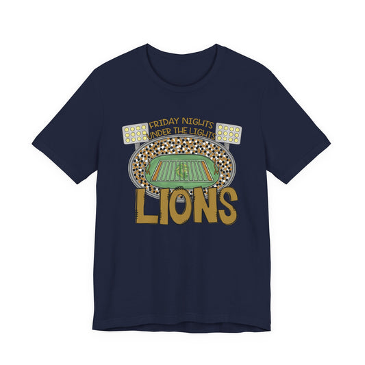 Adult LionsFriday Nights Under the Lights Tee - Bella Canvas