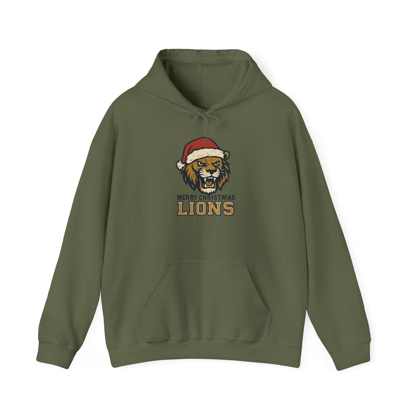 Merry Christmas Lions Hoodie — Gildan