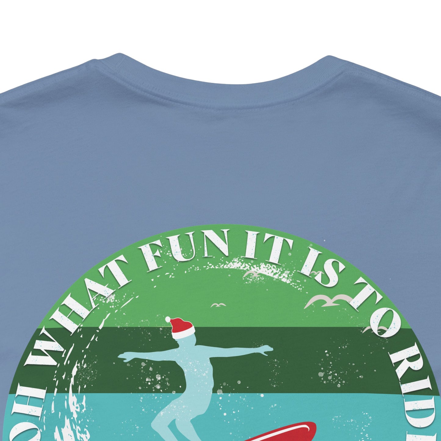 Adult Christmas Surfing Tee - Bella Canvas