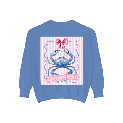 Adult Ono Island Preppy Crab Sweatshirt - Comfort Colors