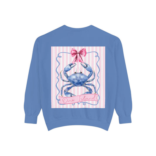 Adult Ono Island Preppy Crab Sweatshirt - Comfort Colors