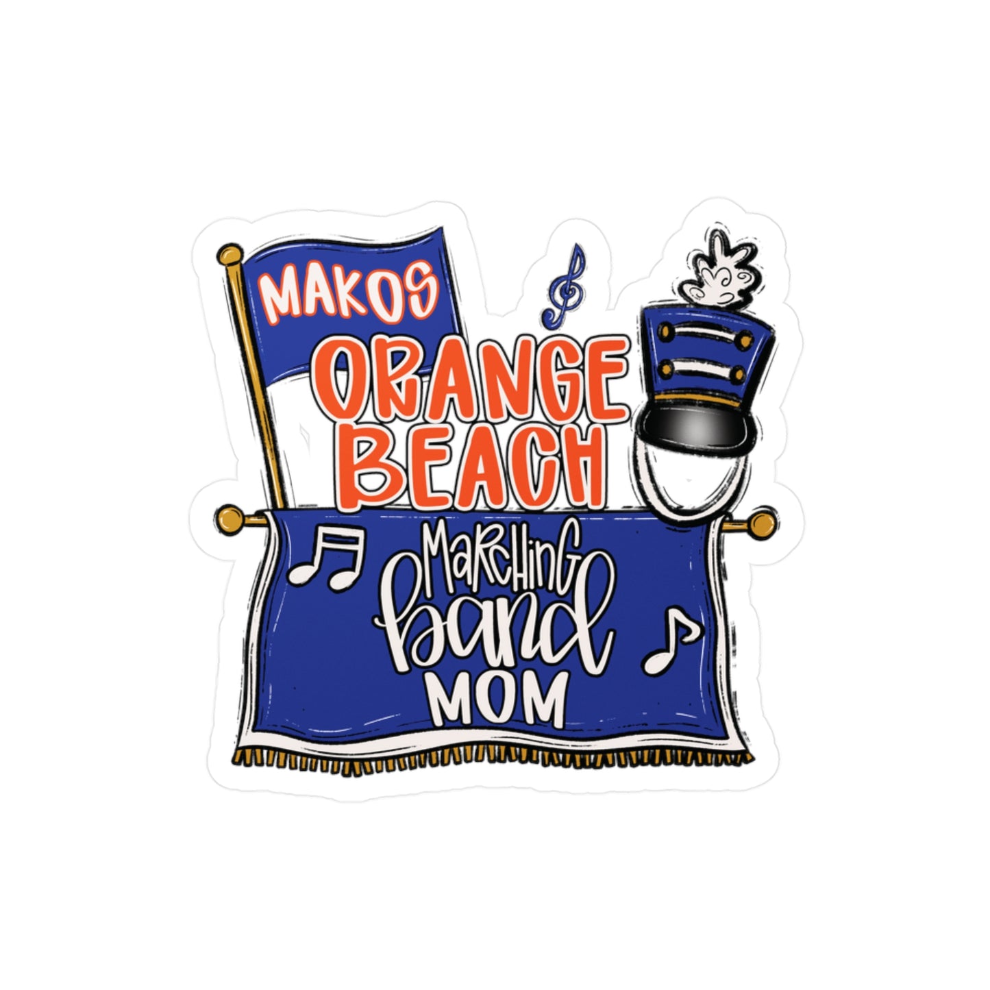 Marching Band Mom Vinyl Decals