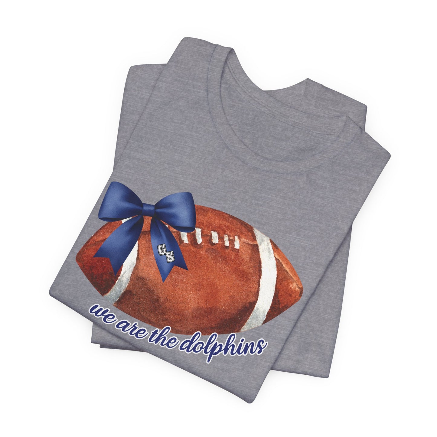 Adult Dolphins Coquette Football Tee