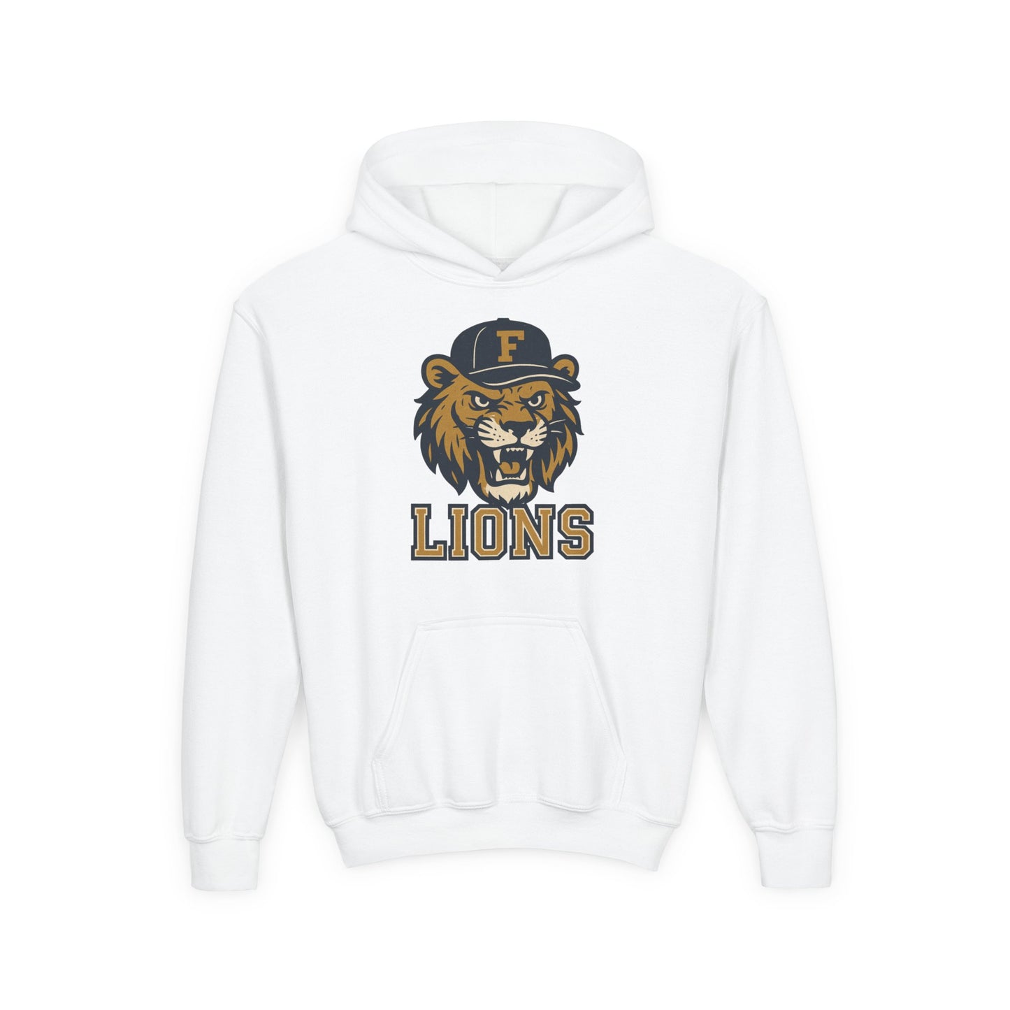 Youth Retro Roaring Lions Hoodie - Gildan