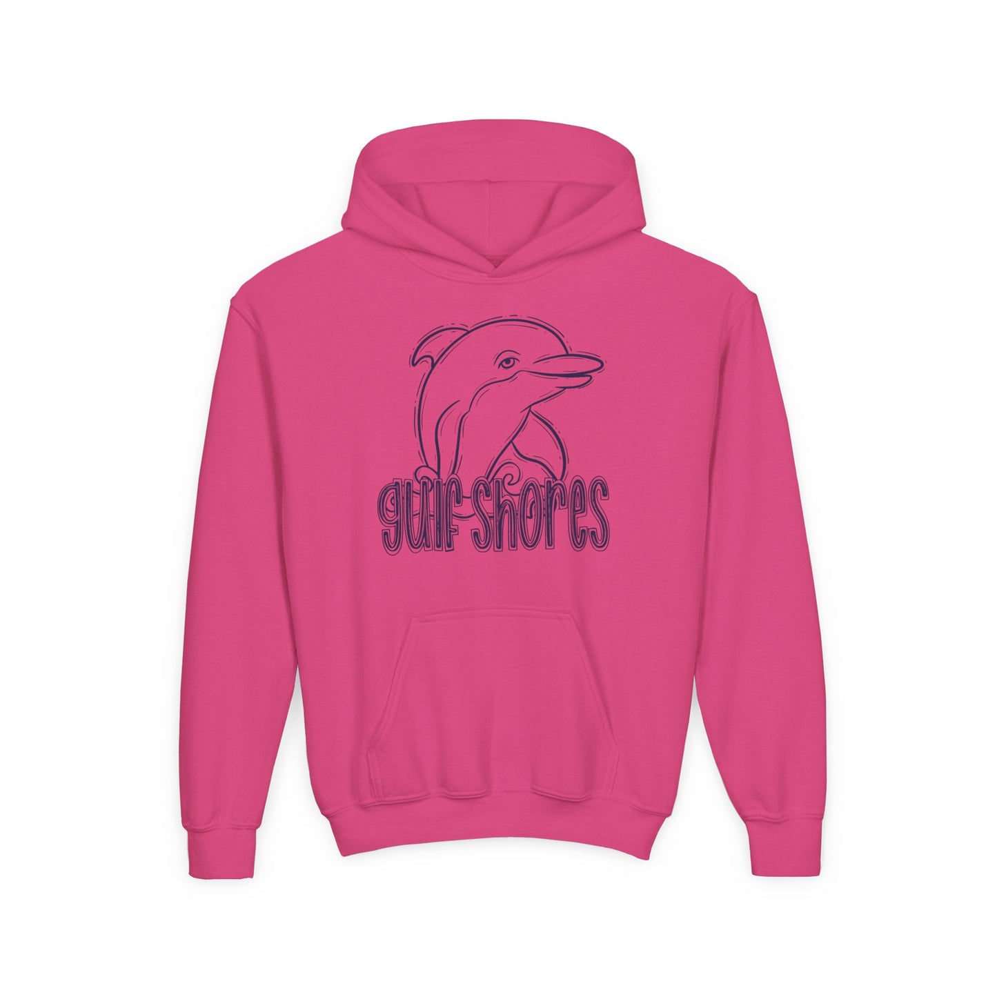 Youth Dolphins Sketch Hoodie - Gildan
