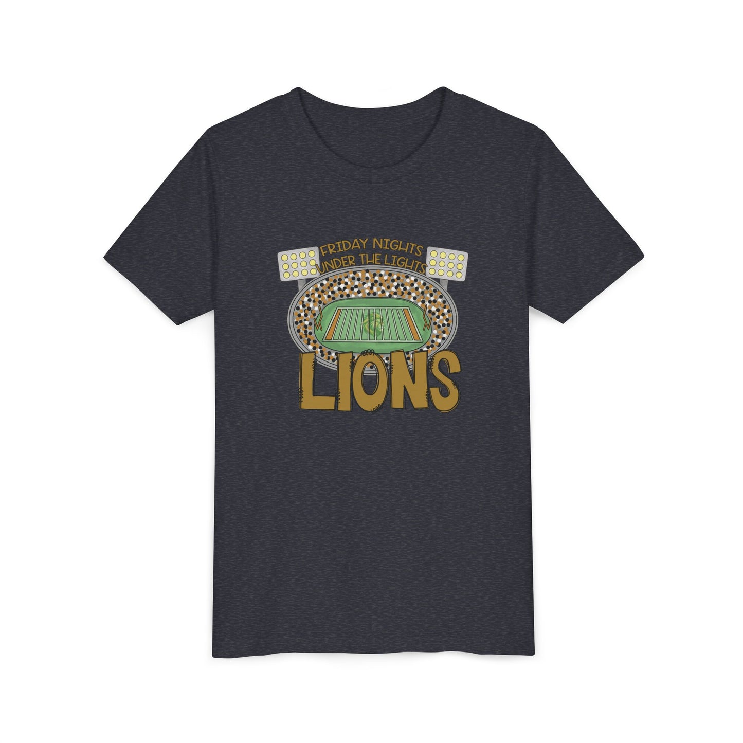 Youth Lions Friday Nights Under the Lights - Bella Canvas