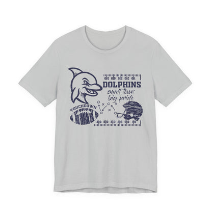 Adult Dolphin Football Tee - Bella Canvas