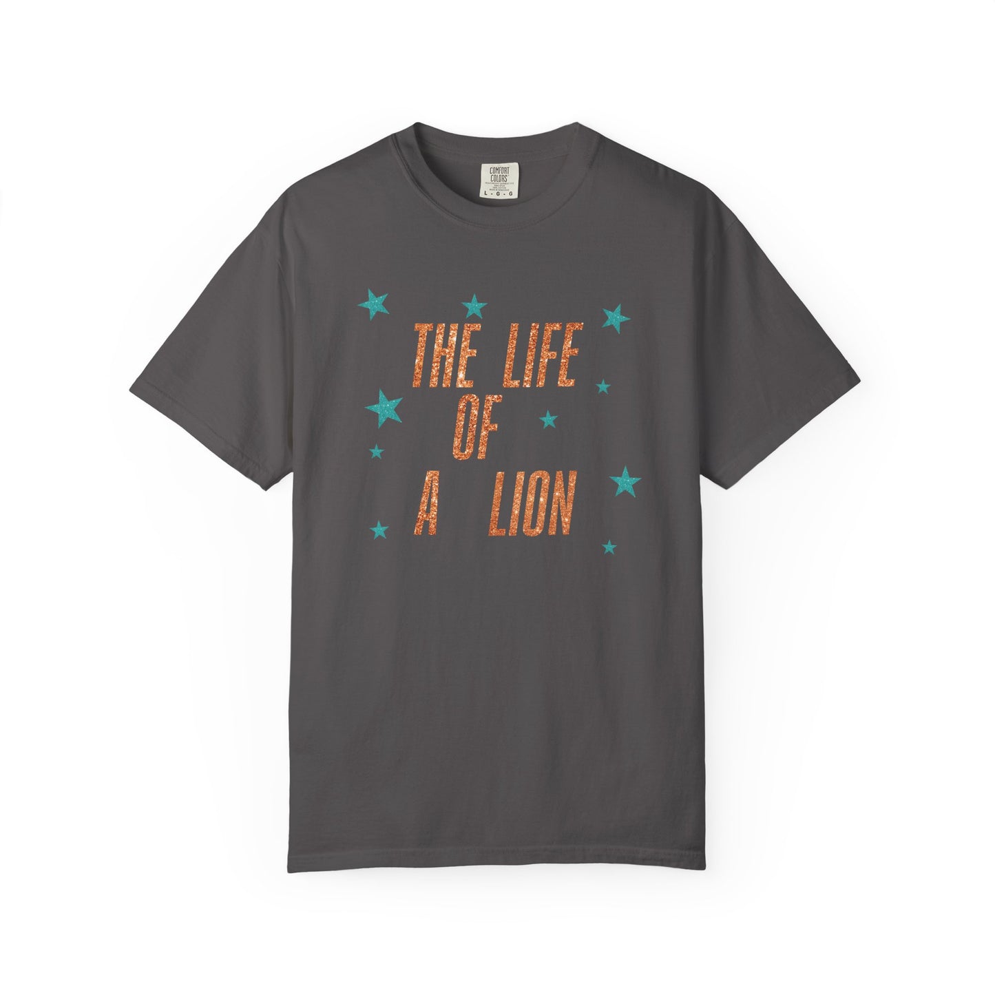 Adult Life of a Lion Faux Glitter - Comfort Colors