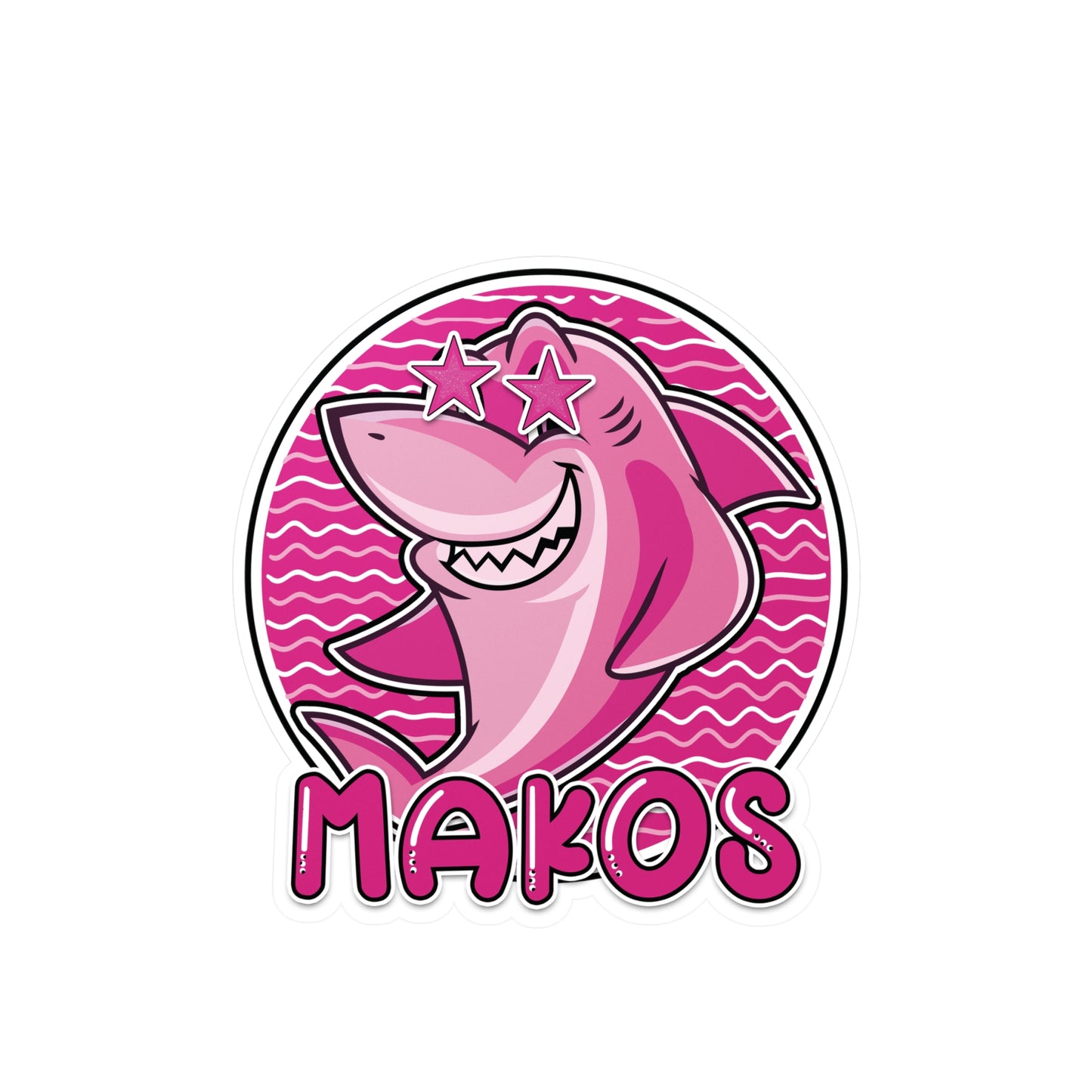 Preppy Pink Makos Vinyl Decals