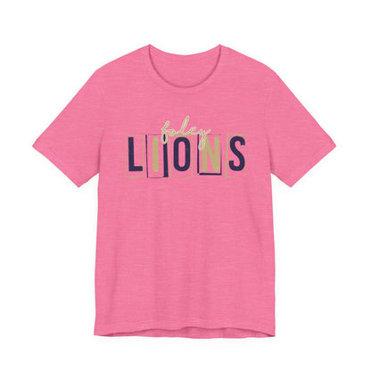 Lions Blocky Spirit Tee - Bella Canvas