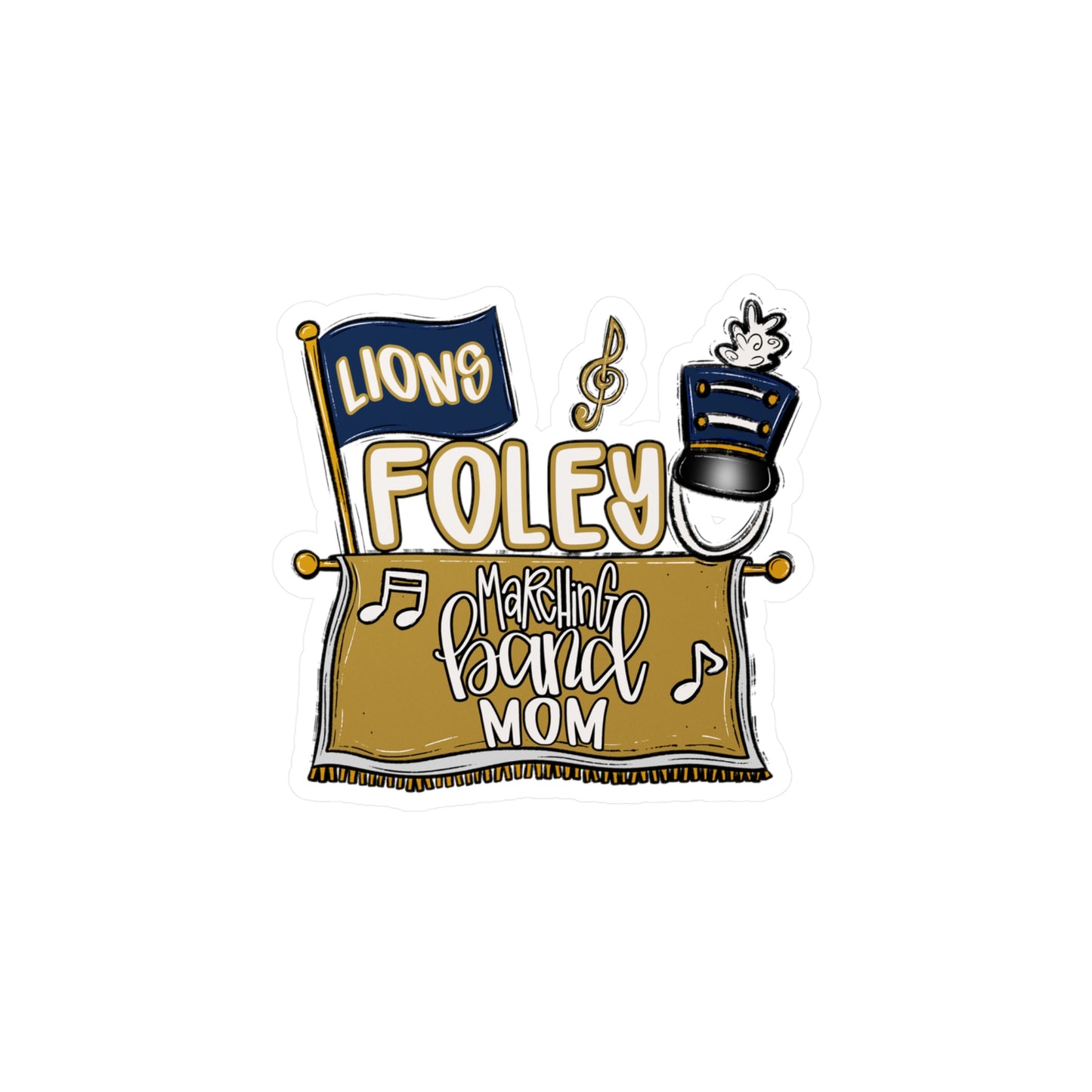Foley Band Mom Vinyl Decals,