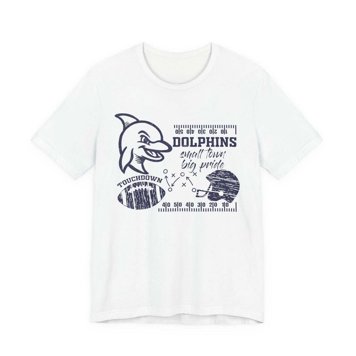 Adult Dolphin Football Tee - Bella Canvas