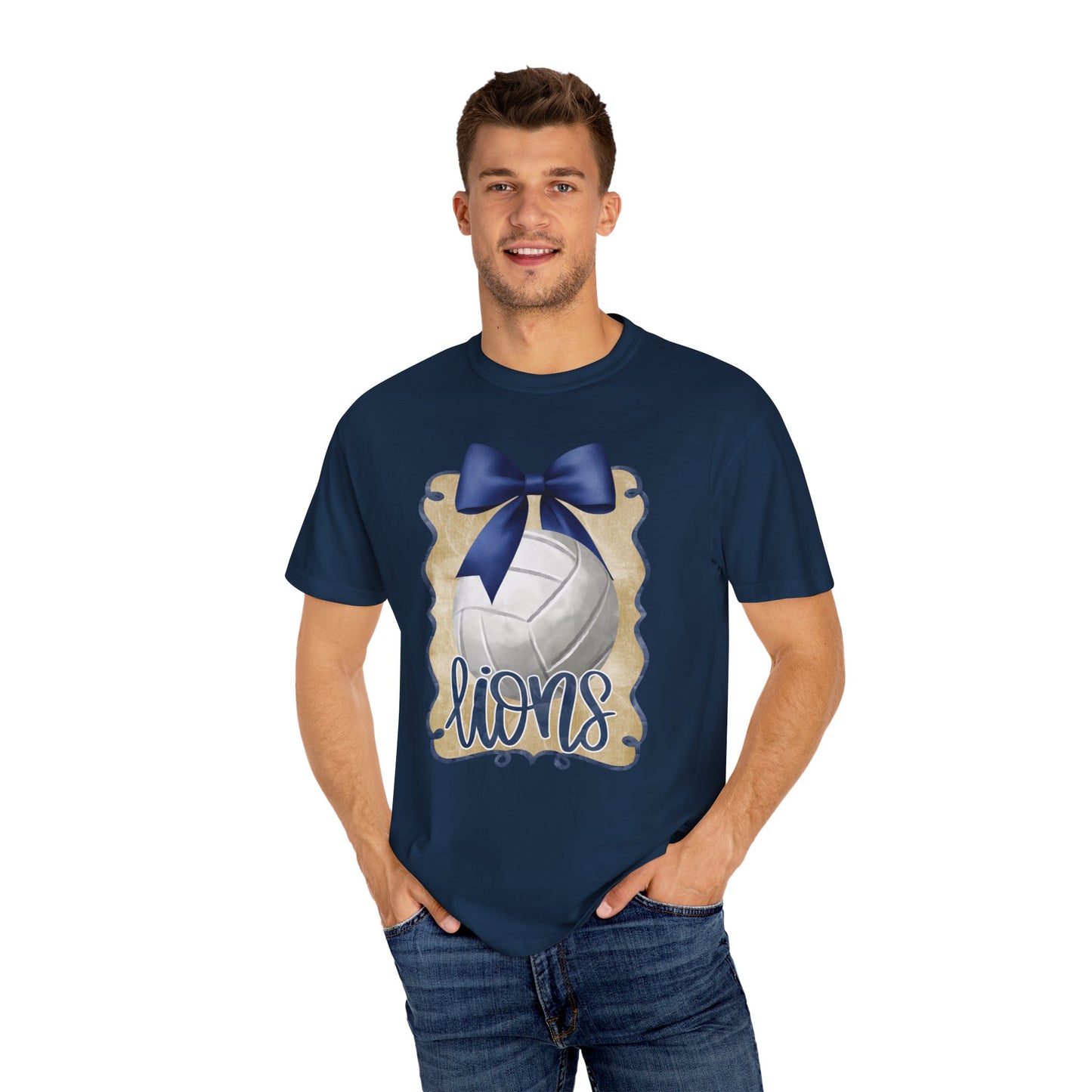 Adult Foley Lions Volleyball Tee - Comfort Colors