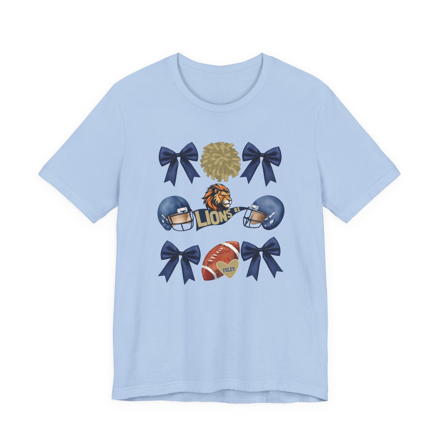 Lions Coquette Football Cheer Tee - Bella Canvas