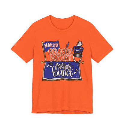 Adult Orange Beach Marching Band Tee - Bella Canvas