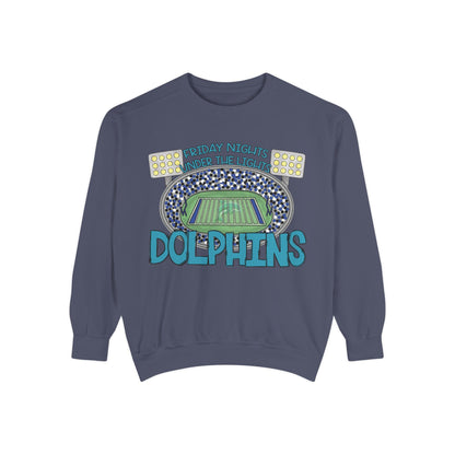 Adult Friday Night Lights Dolphins Sweatshirt - Comfort Colors
