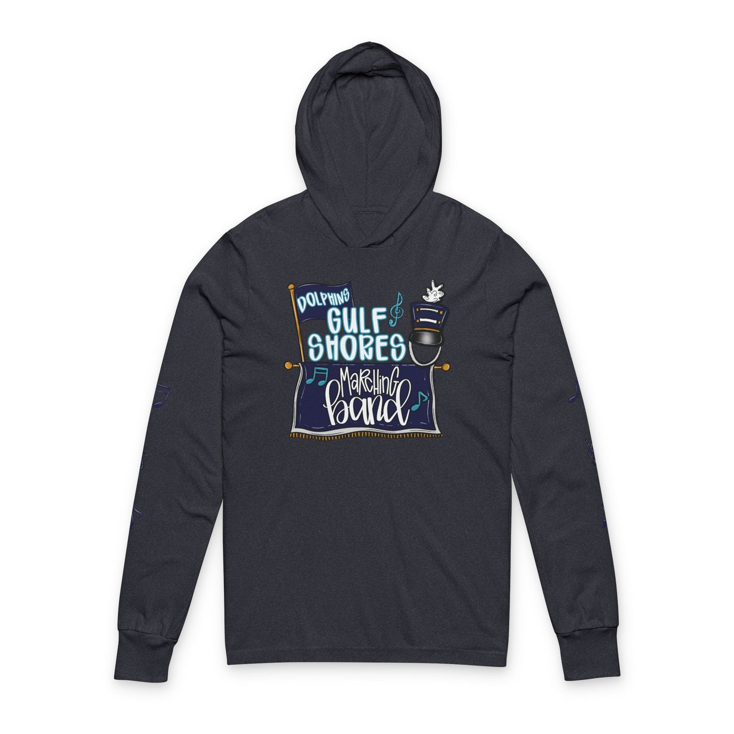 Gulf Shores Marching Band Hooded Tee - Bella Canvas