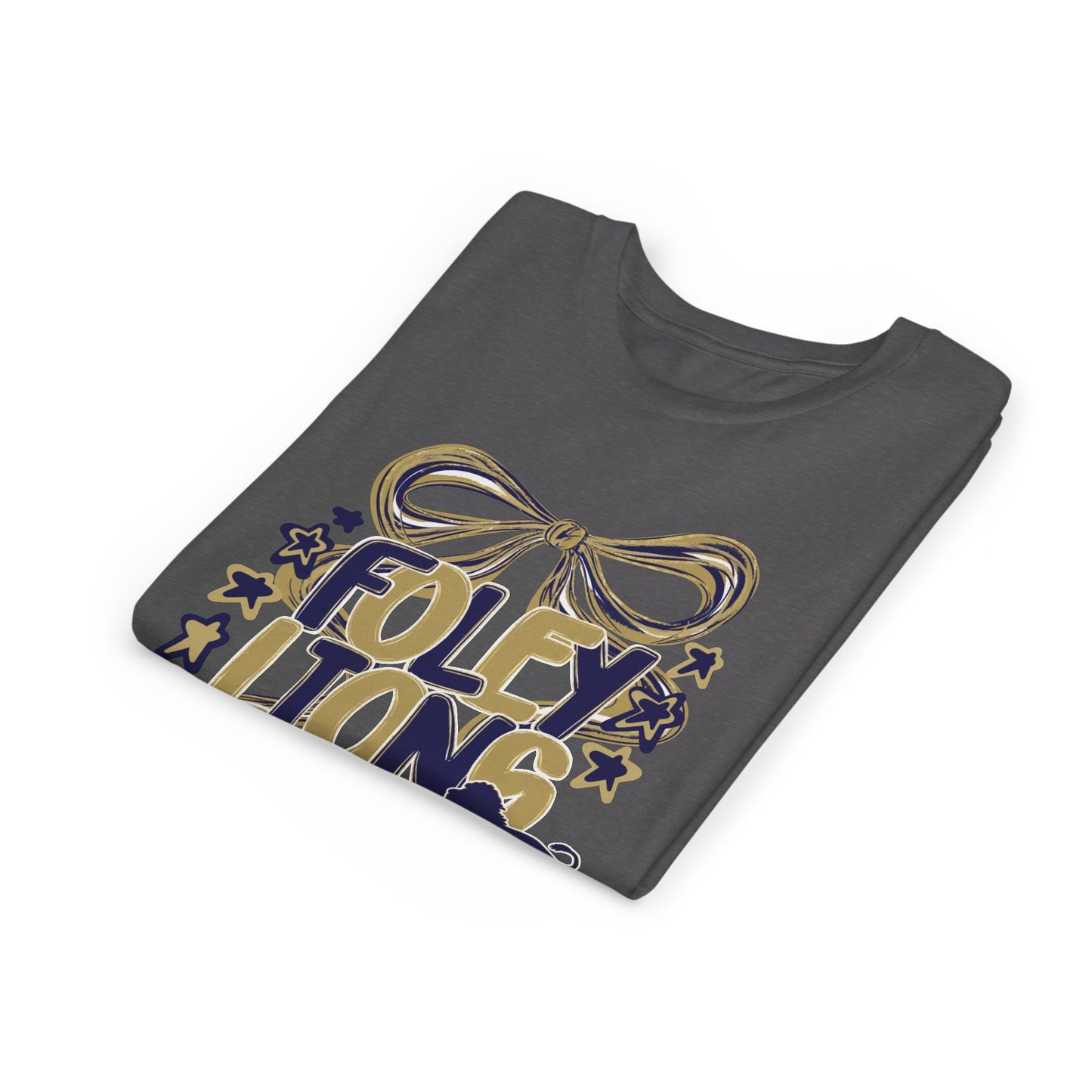 Youth Foley Lions Bow Tee - Bella Canvas