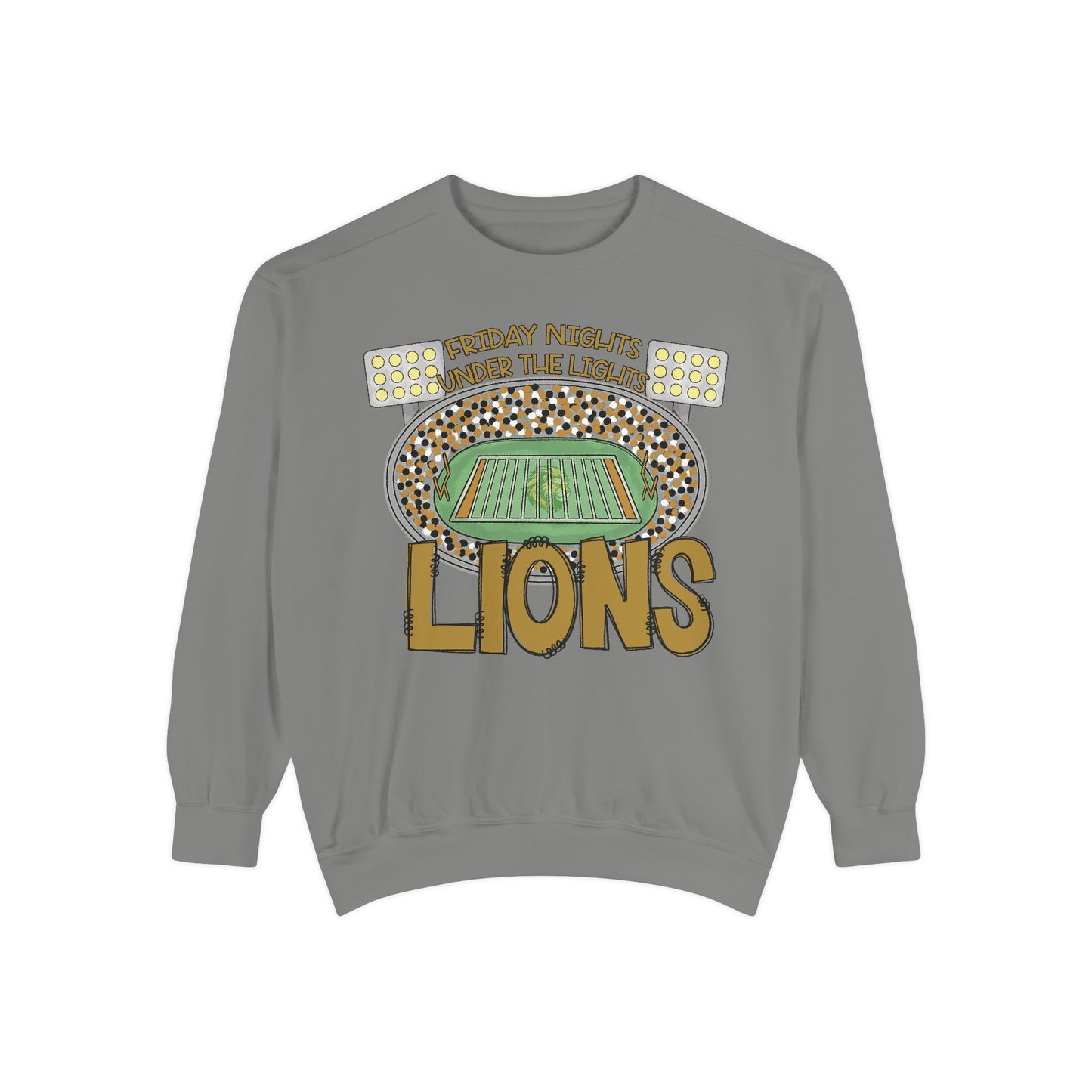 Adult Friday Night Lights Lions Sweatshirt - Comfort Colors