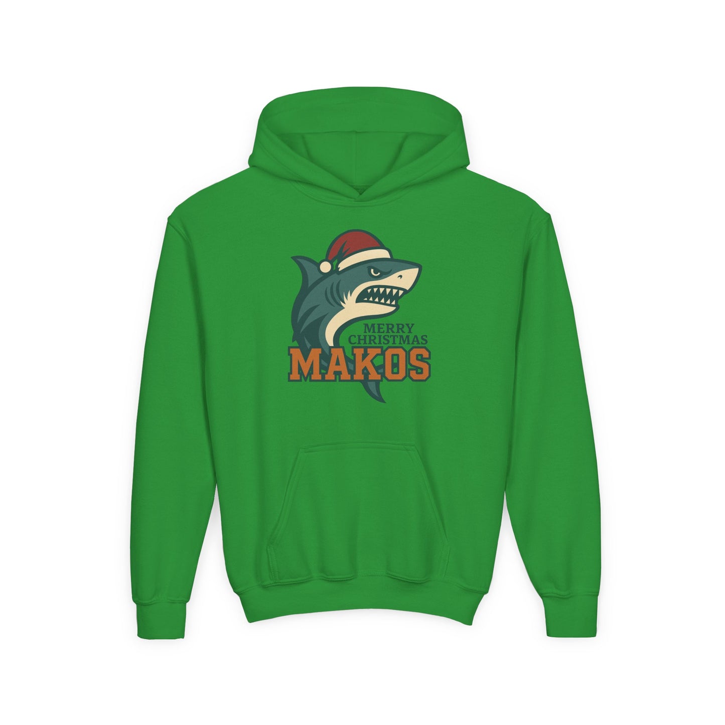 Youth Makos Christmas Hoodie — Merry Christmas Shark Holiday Sweatshirt