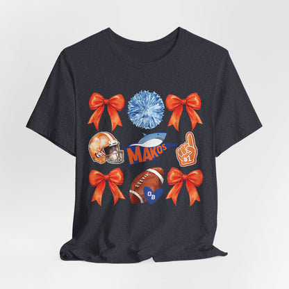 Adult Makos Coquette Football Tee