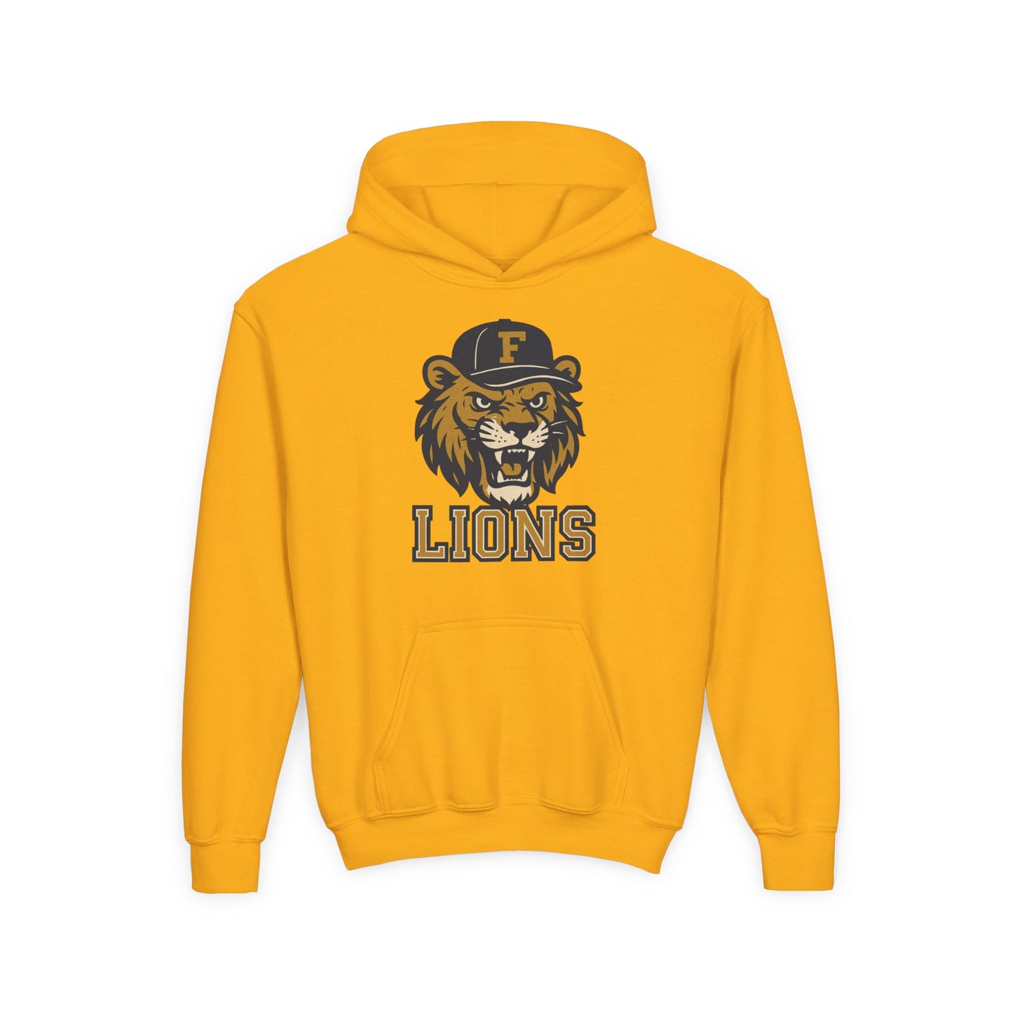 Youth Retro Roaring Lions Hoodie - Gildan