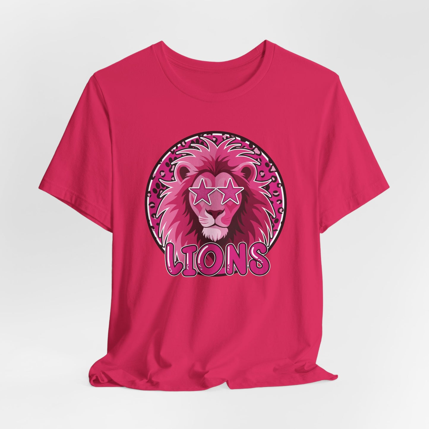 Preppy Pink Lion Tee - Bella Canvas