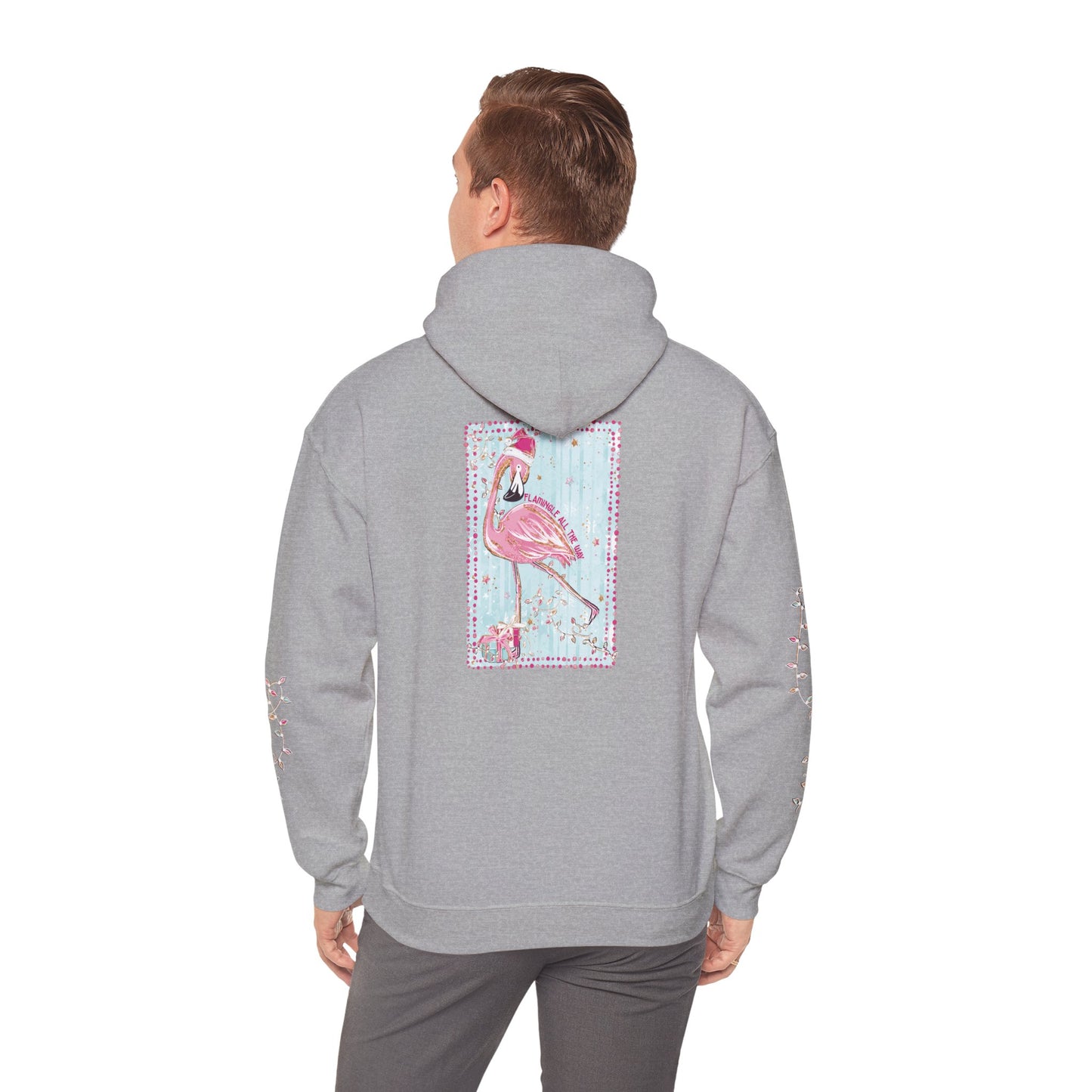 Flamingo Flamingle All The Way Hoodie - Gildan