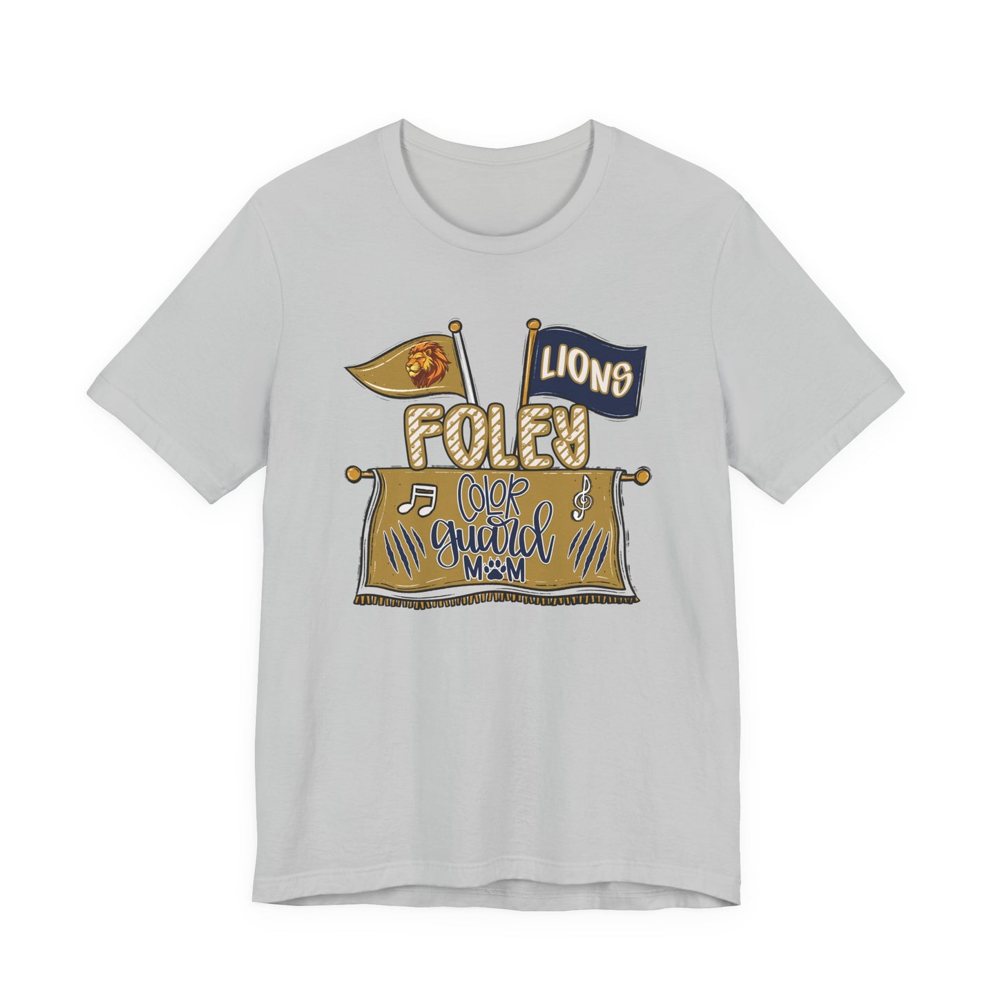 Adult Lions Color Guard Mom Tee - Bella Canvas
