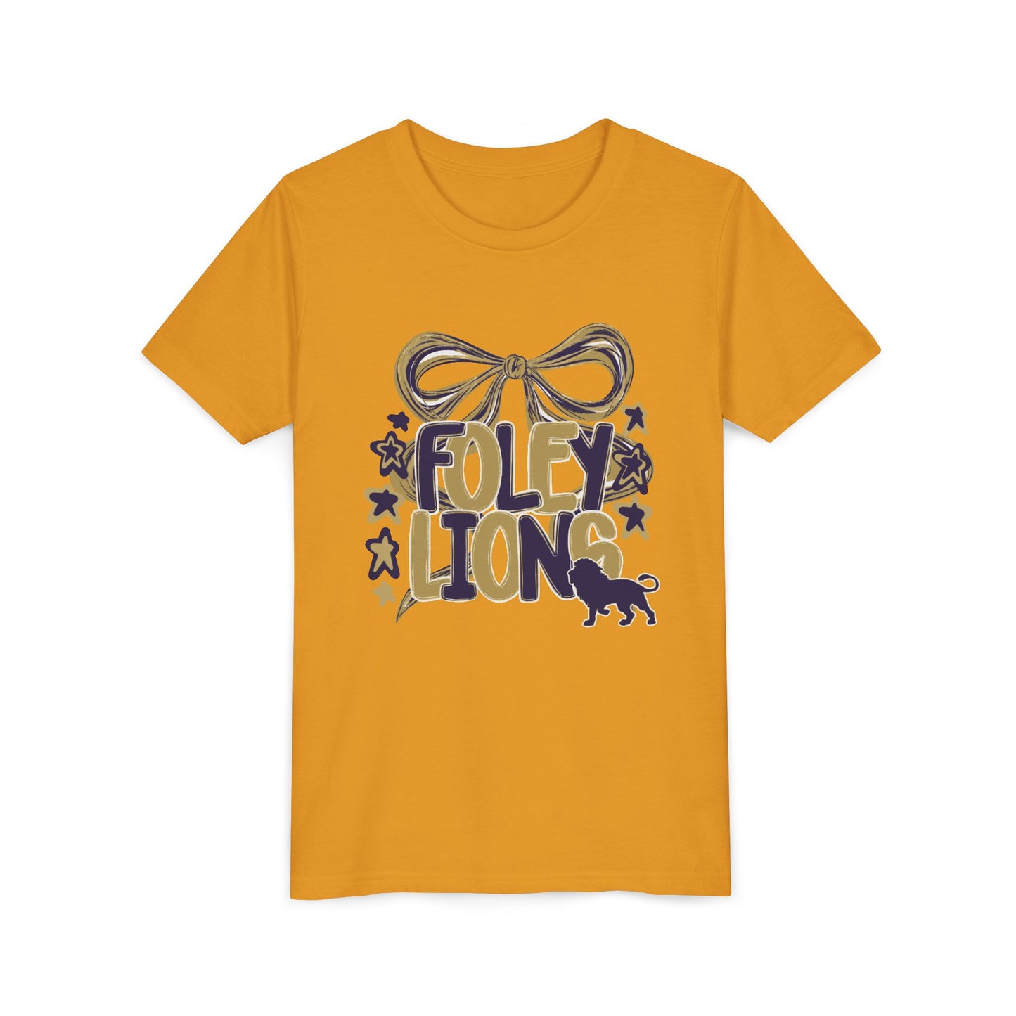 Youth Foley Lions Bow Tee - Bella Canvas