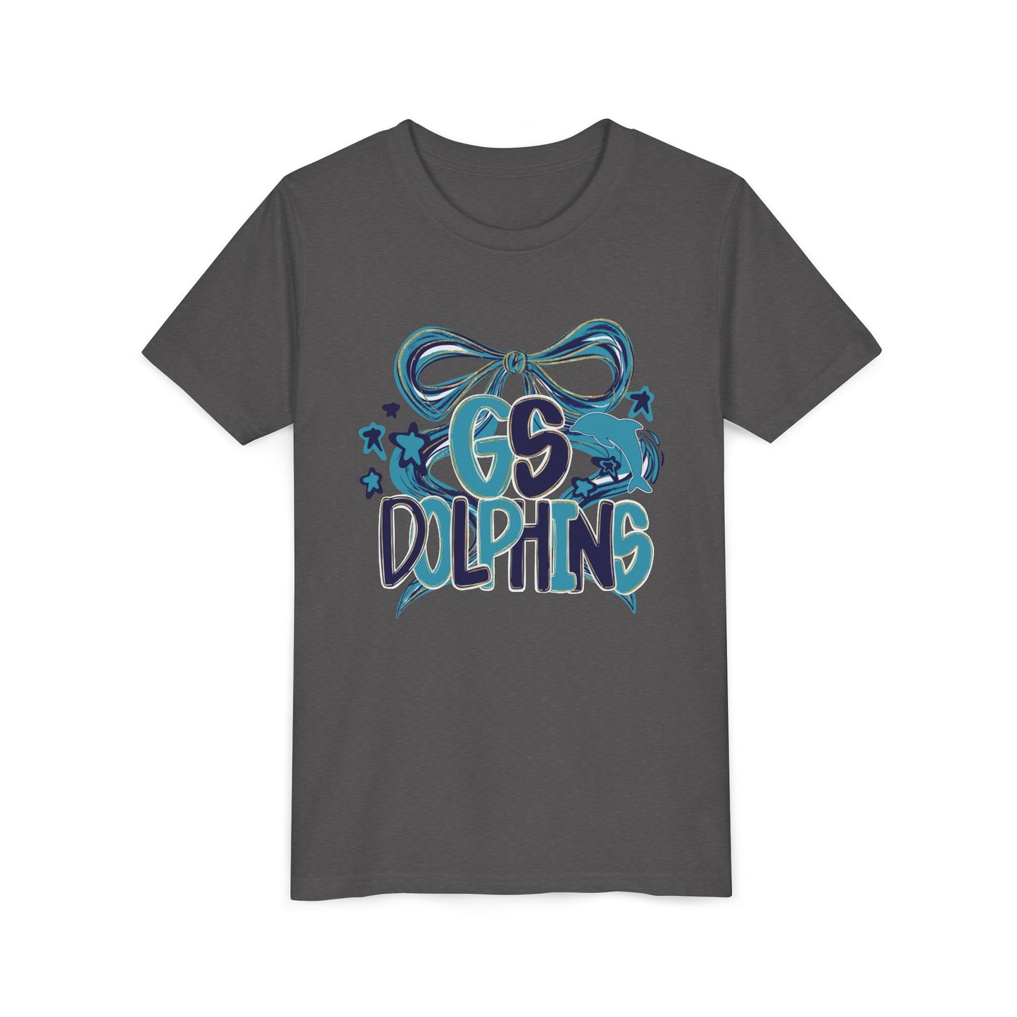 Youth GS Dolphins Bow Tee - Bella Canvas
