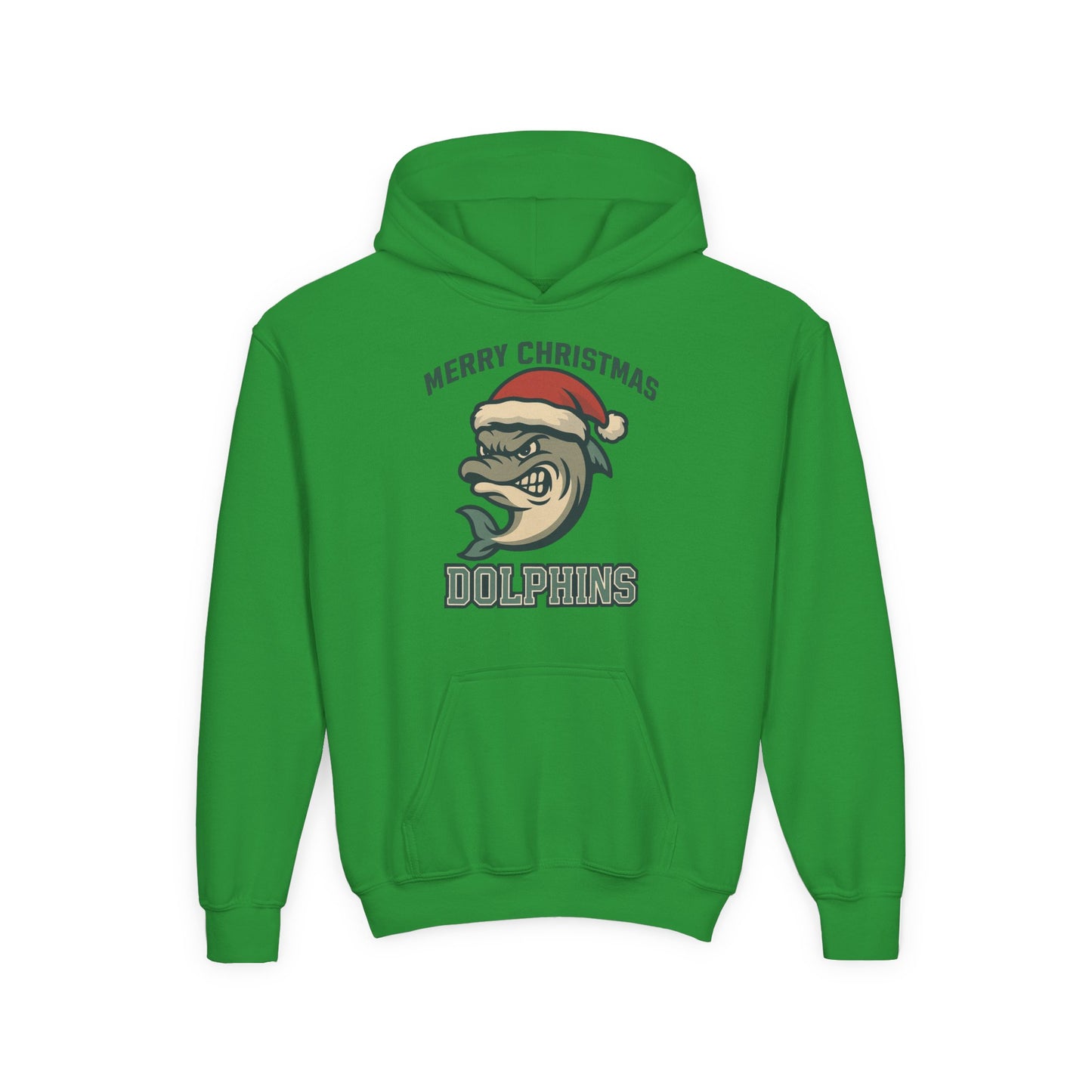 Merry Christmas Dolphins Hoodie - Gildan