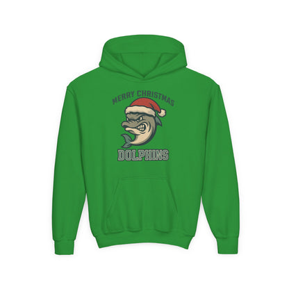 Merry Christmas Dolphins Hoodie - Gildan