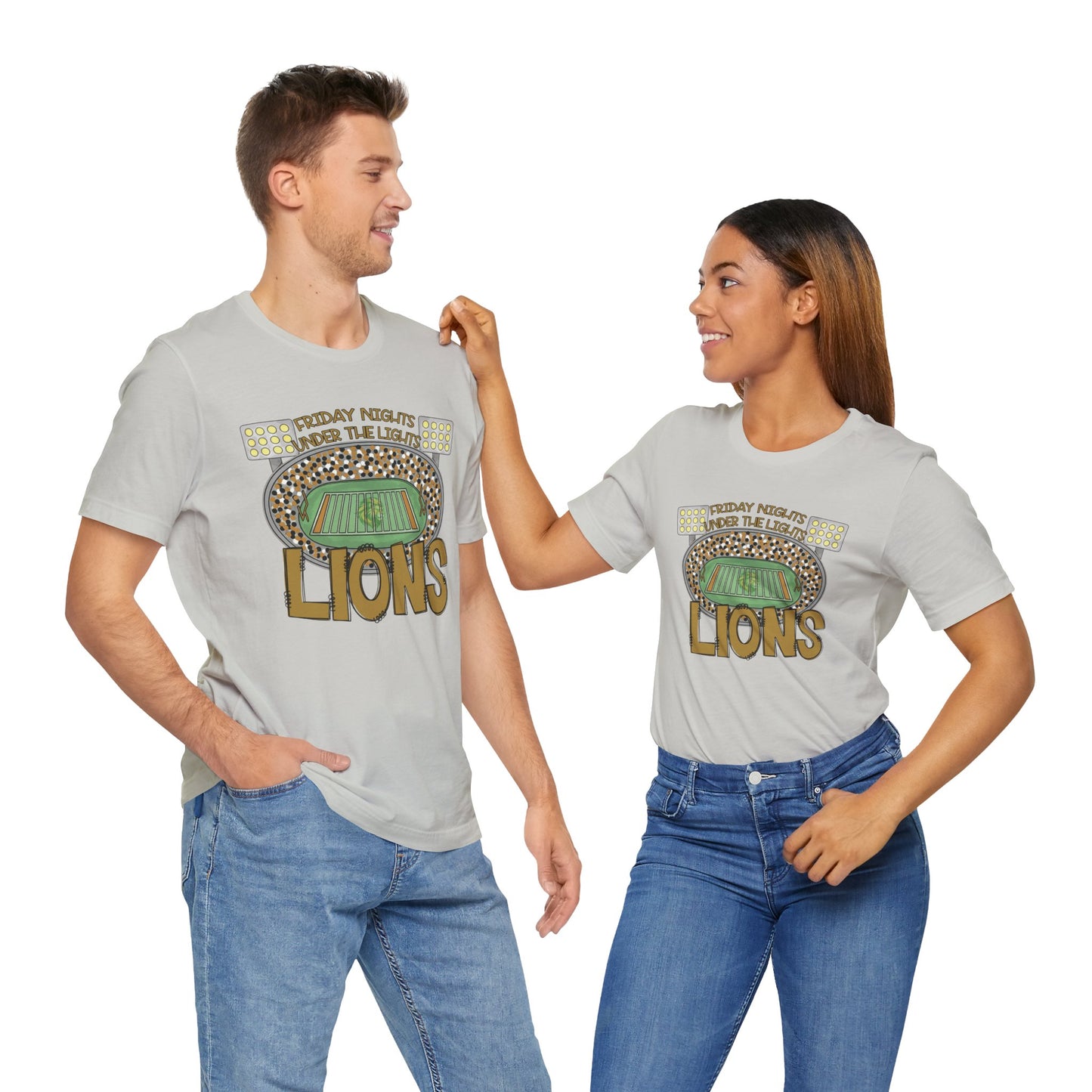 Adult LionsFriday Nights Under the Lights Tee - Bella Canvas