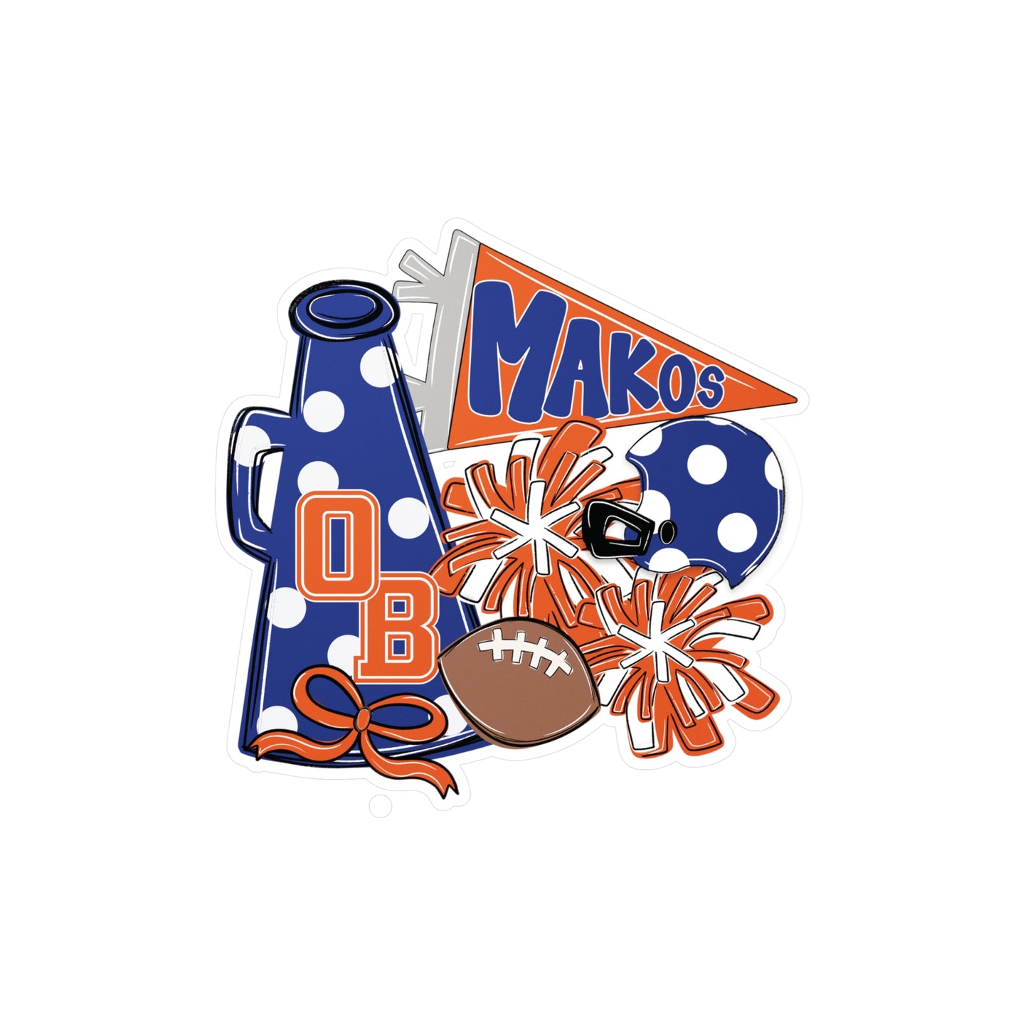 Makos Football Spirit Vinyl Decals