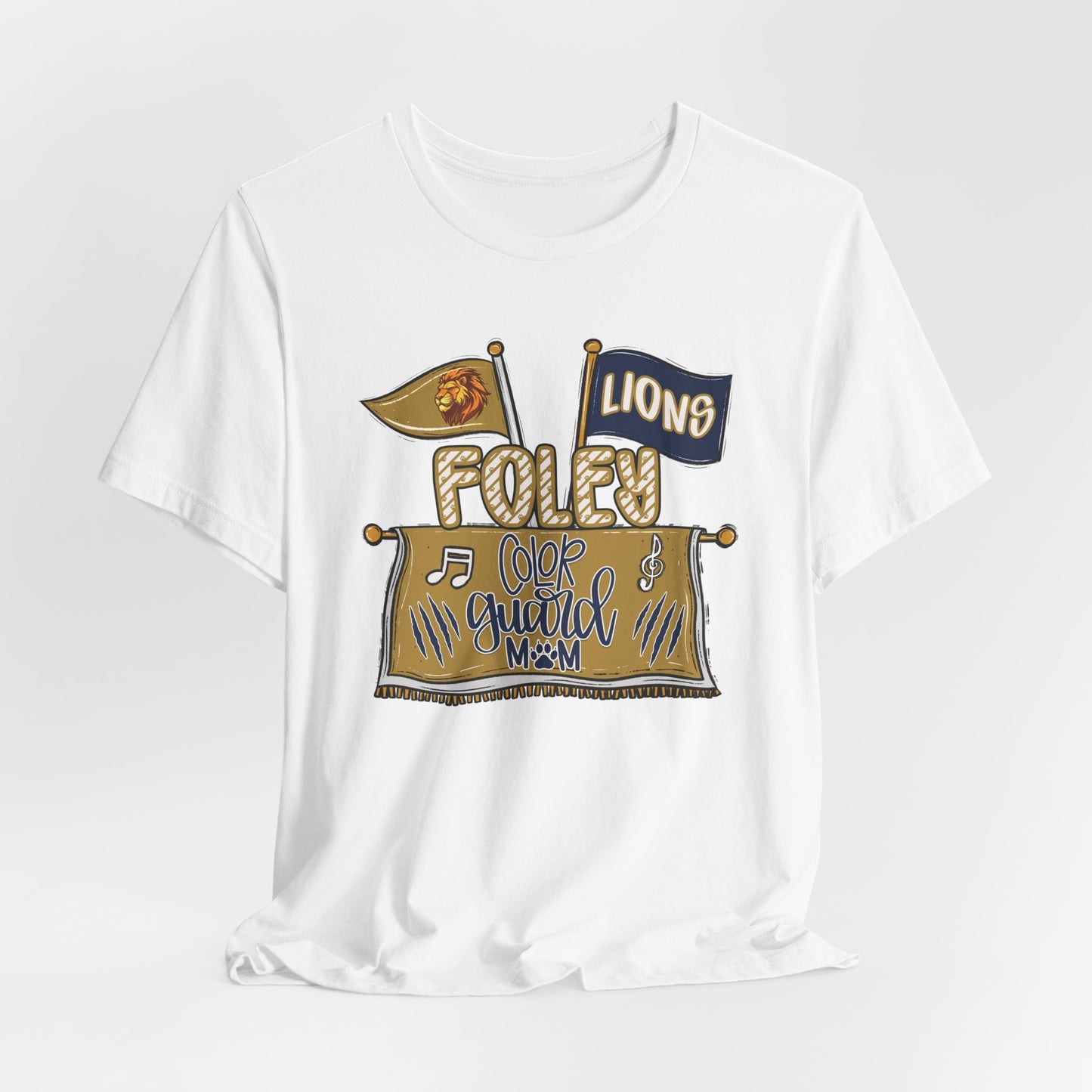 Adult Lions Color Guard Mom Tee - Bella Canvas
